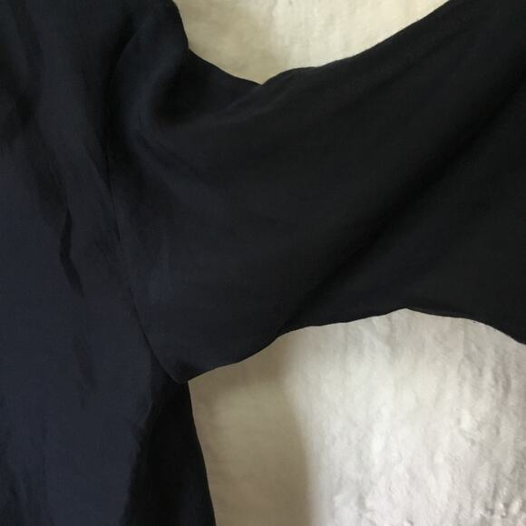 LOFT Navy Sheer Peasant Blouse - Picture 4 of 16